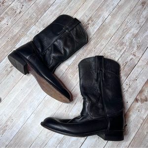 💚Justin Cora Roper black 10” cowboy boots